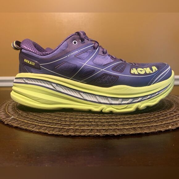 Hoka Stinson 3 Running Purple Green Women’s Shoes Size 8 - Picture 1 of 10